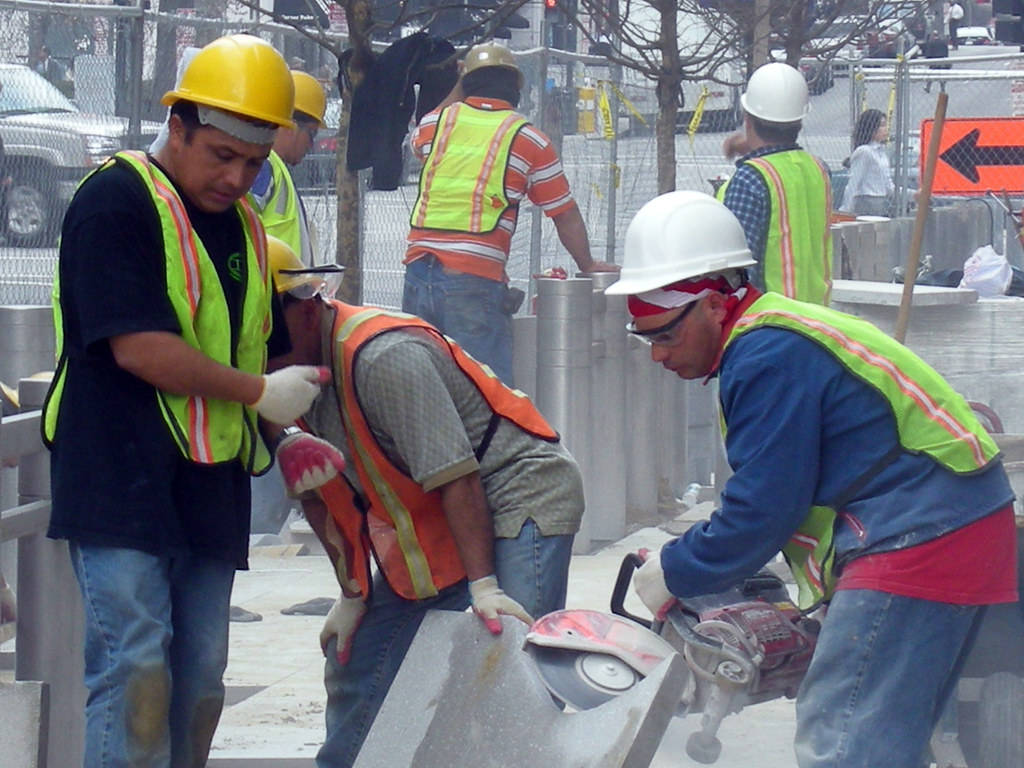 Construction site incident management and worker safety on a building project